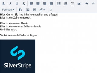 Beispiel fuer den Inhaltseditor