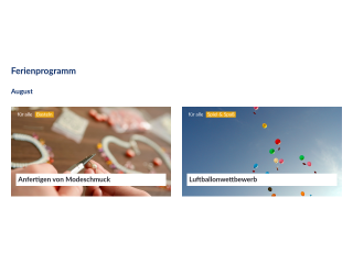 Ferienprogramm Inhaltselement