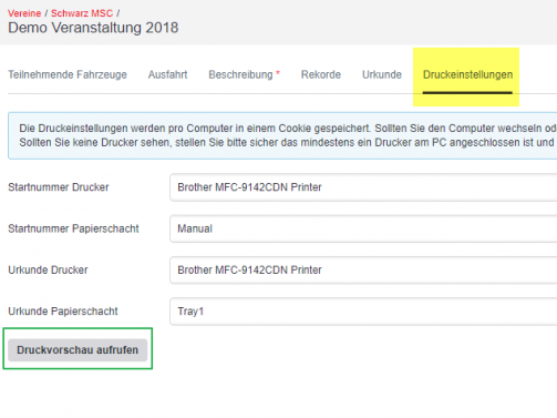 om veranstaltungen druck